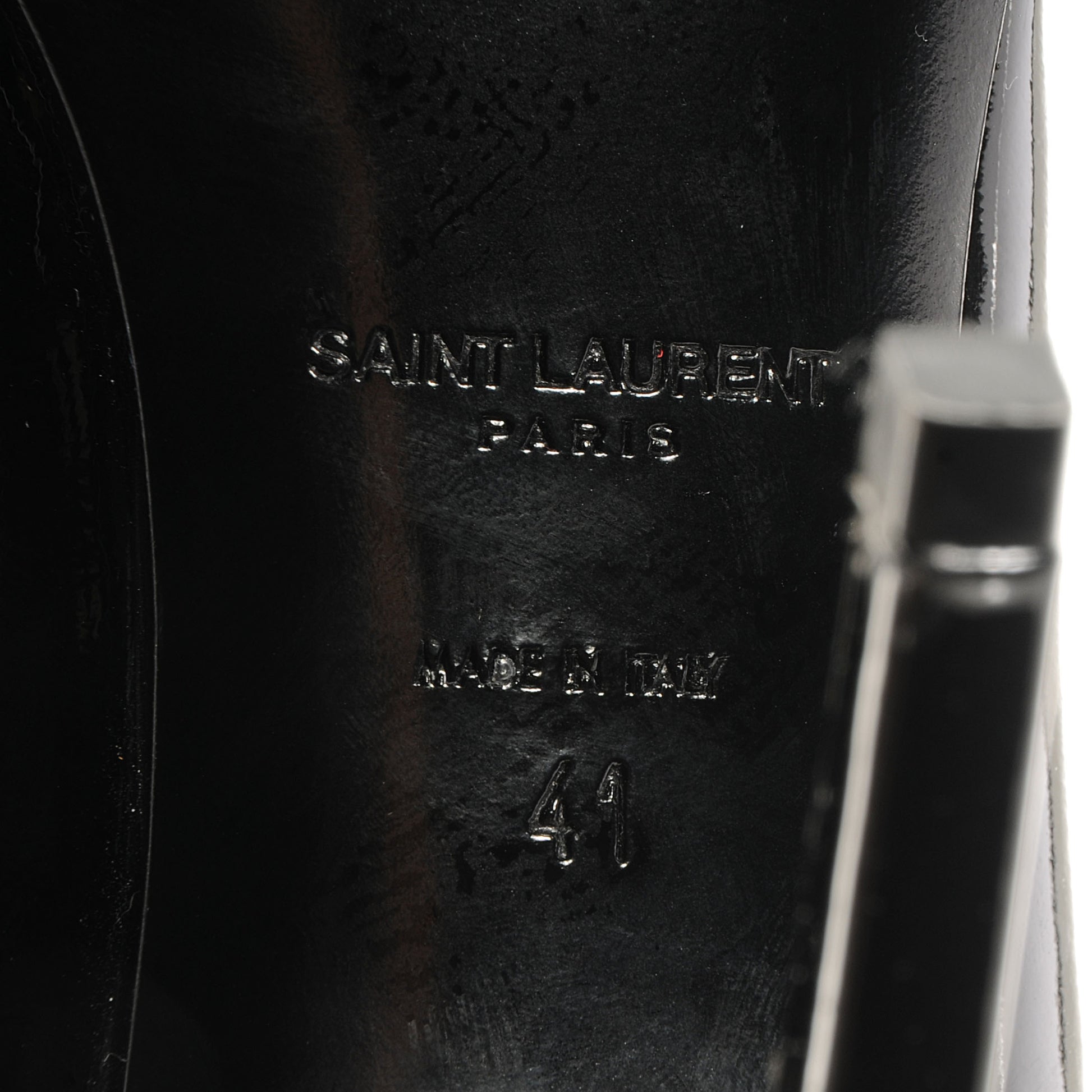 Saint Laurent Patent Classic Paris 105 Escarpin Pumps 41 Black 6 of 6