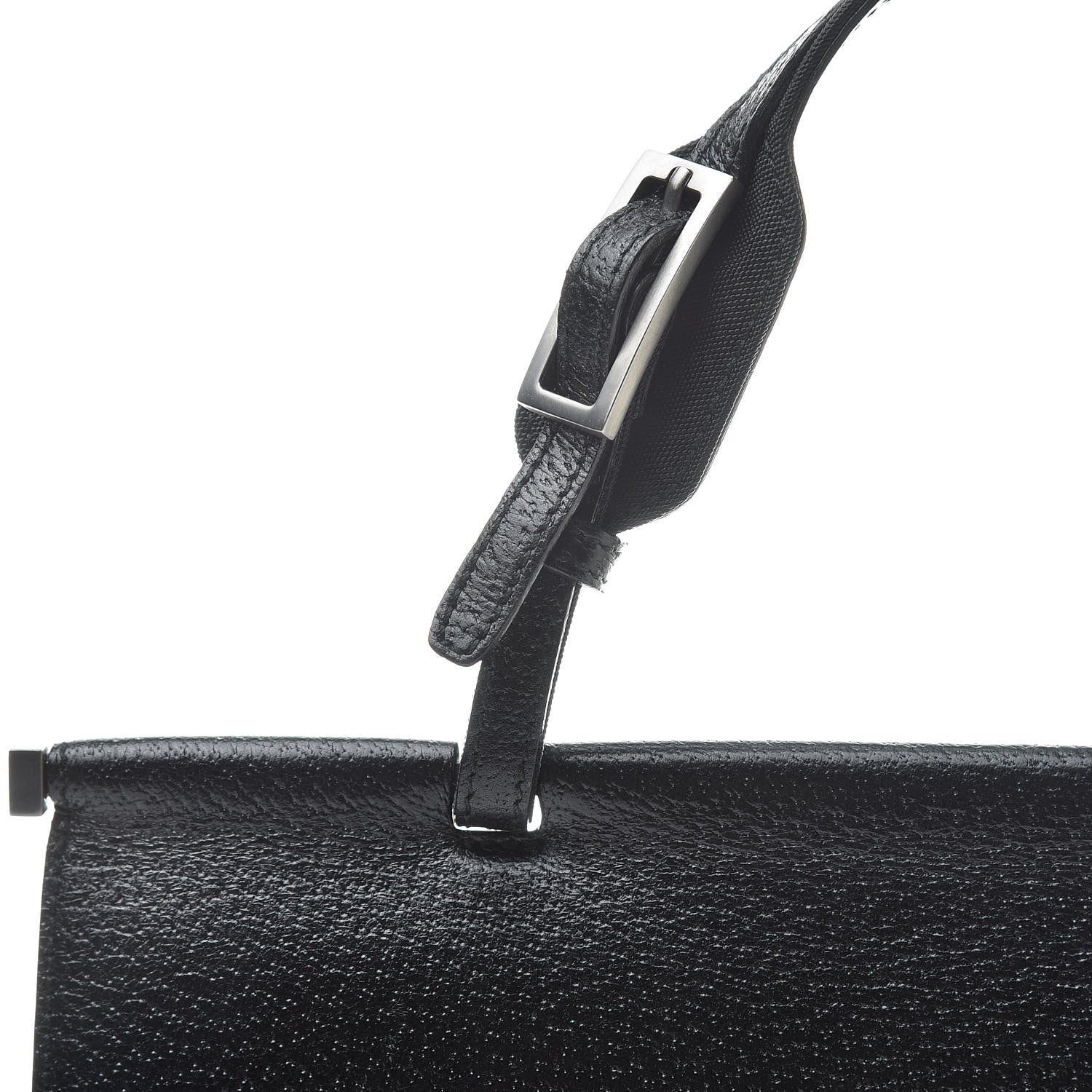 Gucci Pebbled Calfskin Top Handle Bag Black 8 of 11