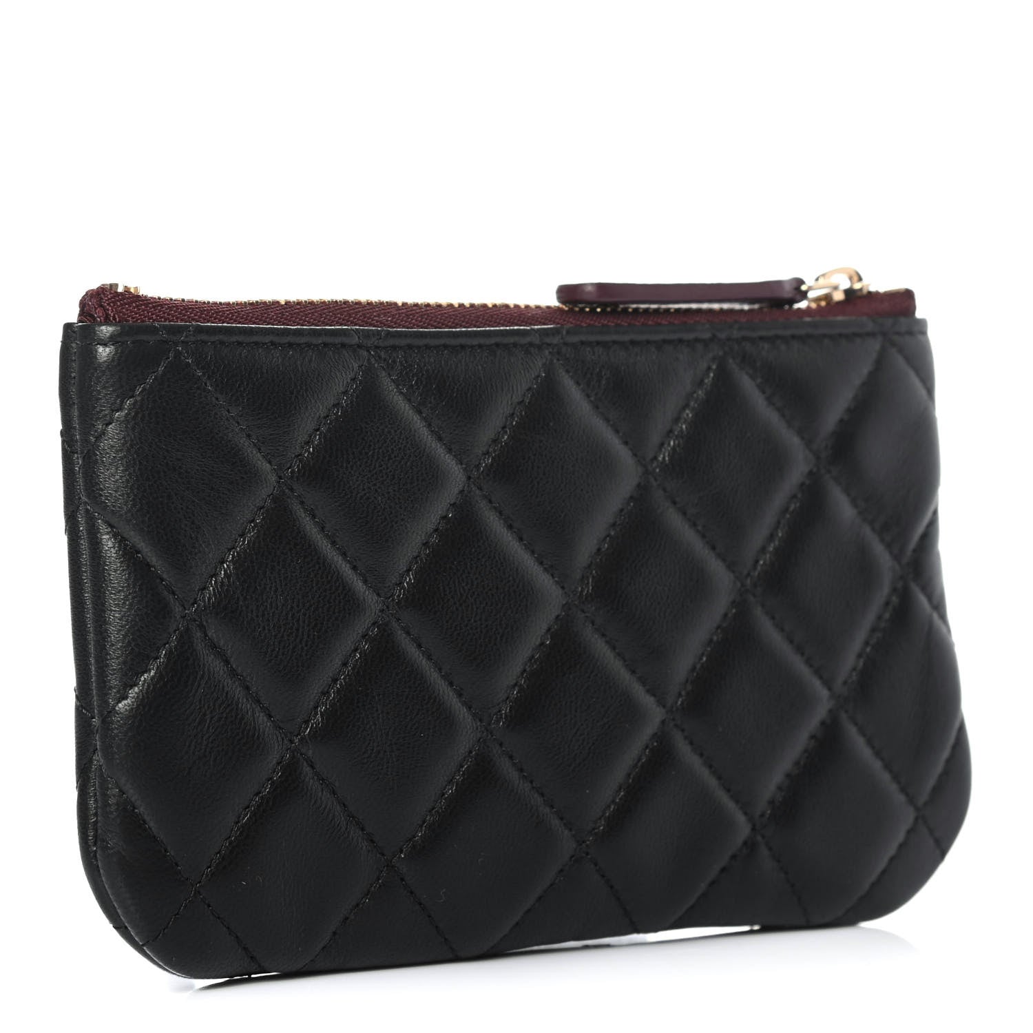 Chanel Lambskin Quilted Small Cosmetic Case Black 2 of 4