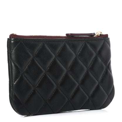 Chanel Lambskin Quilted Small Cosmetic Case Black 2 of 4