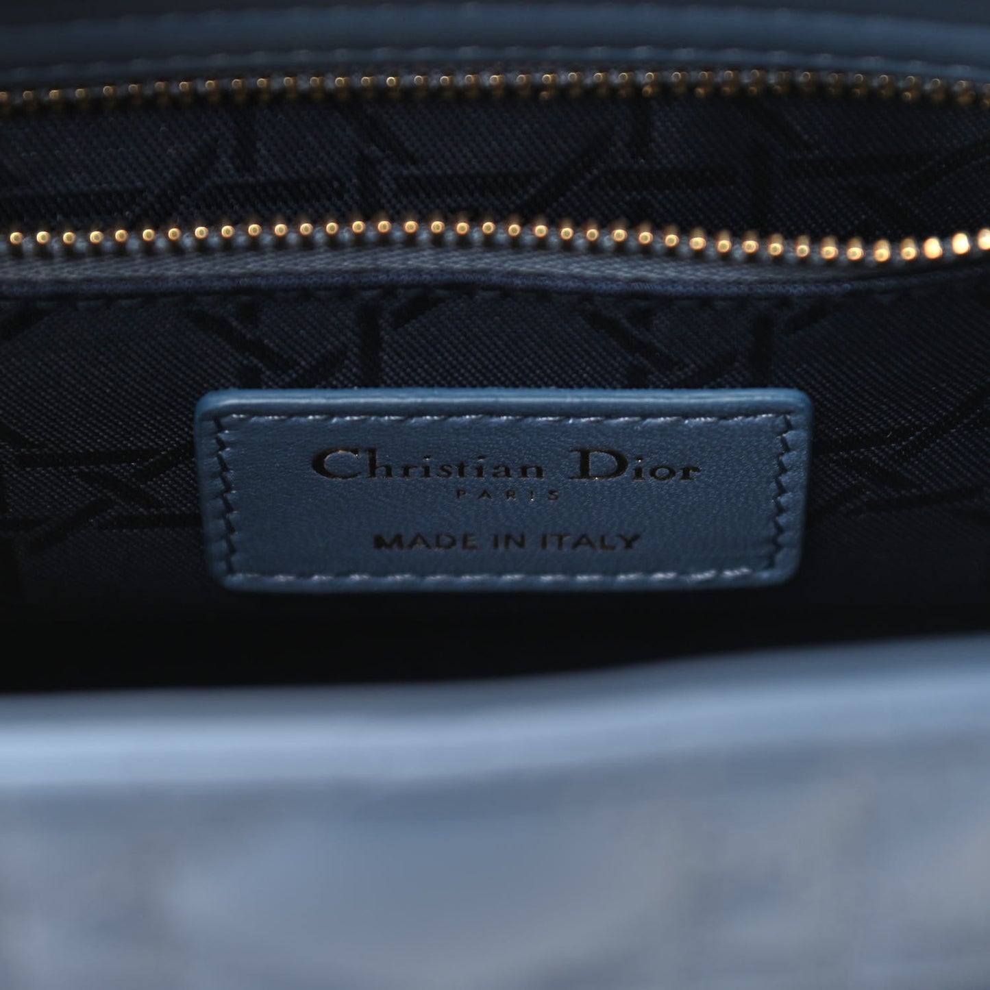 Lambskin Cannage Small Lady Dior Denim