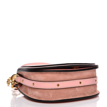 Chloe Calfskin Suede Small Nile Bracelet Bag Washed Pink 5 of 9