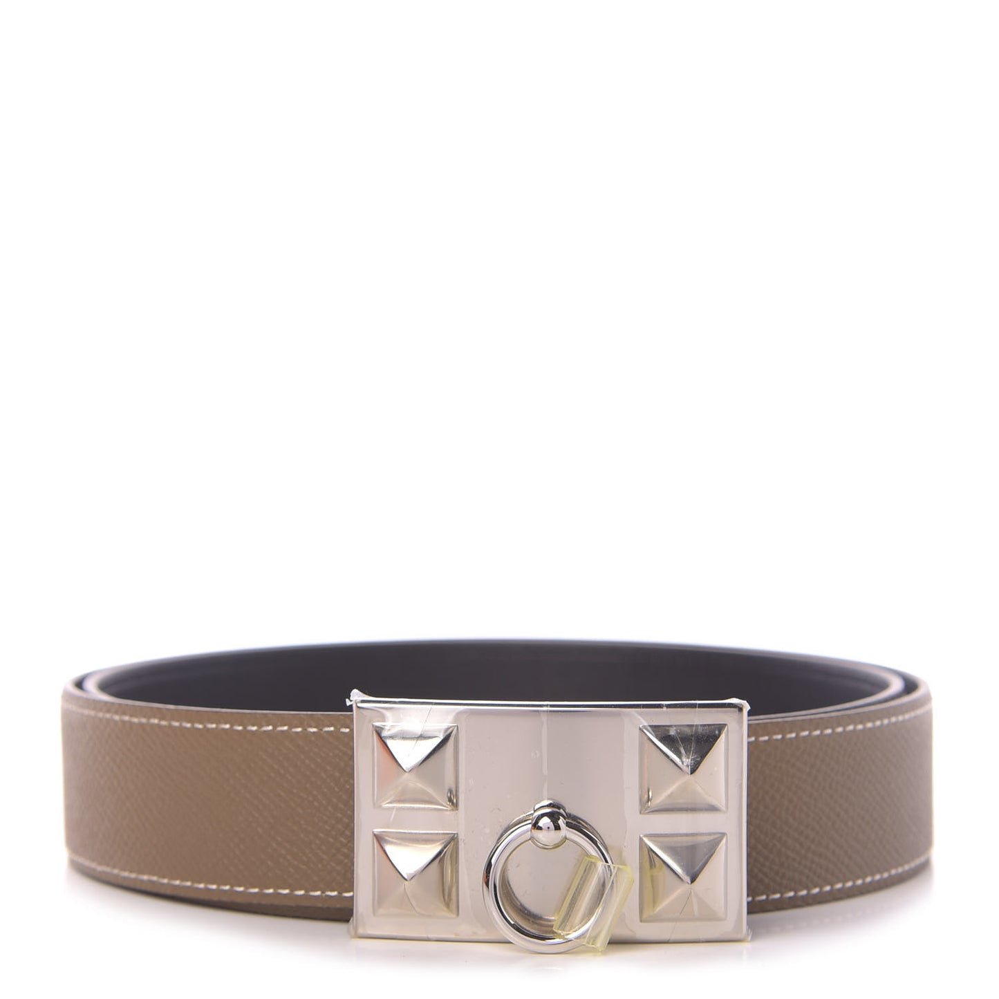 Swift Epsom 32mm Collier De Chien Belt 90 Black Etoupe