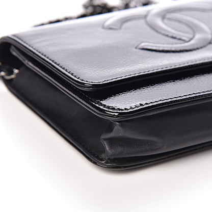 Chanel Patent Caviar Timeless CC Wallet on Chain WOC Black 11 of 13