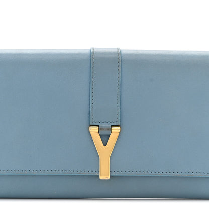 Saint Laurent Calfskin Classic Y Ligne Clutch Blue 8 of 11