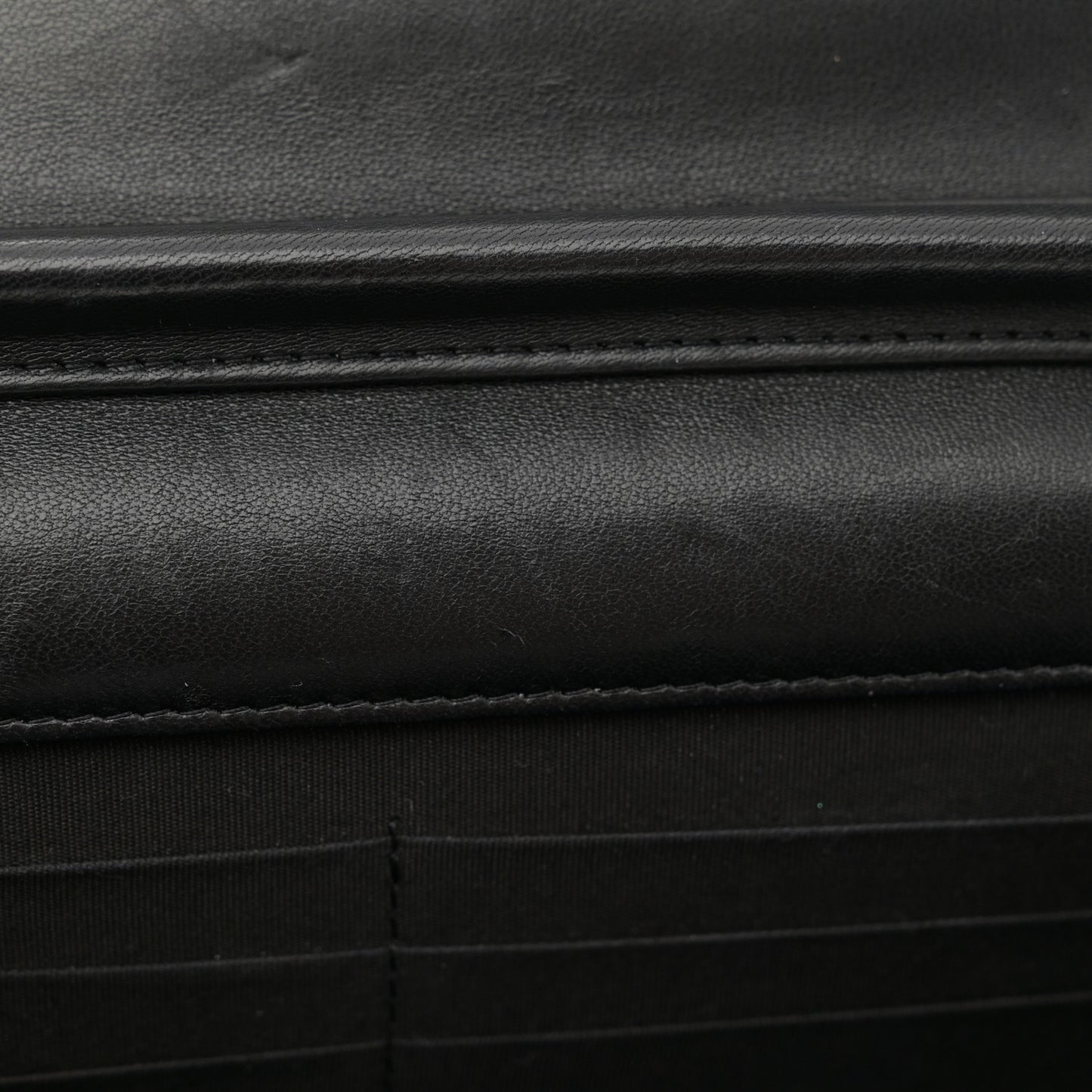 Lambskin Quilted Boy Wallet On Chain WOC Black