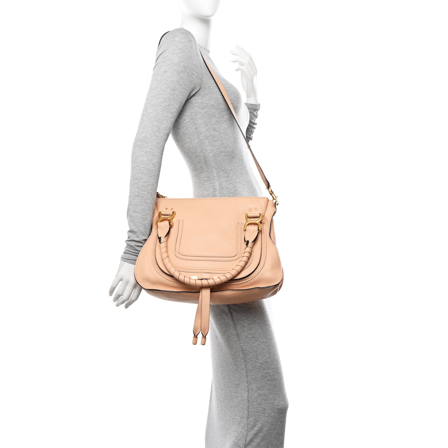 Chloe Calfskin Medium Marcie Satchel Light Tan 2 of 12