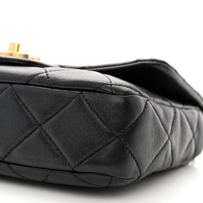 Chanel Lambskin Enamel Quilted Pending CC Square Flap Black 10 of 10