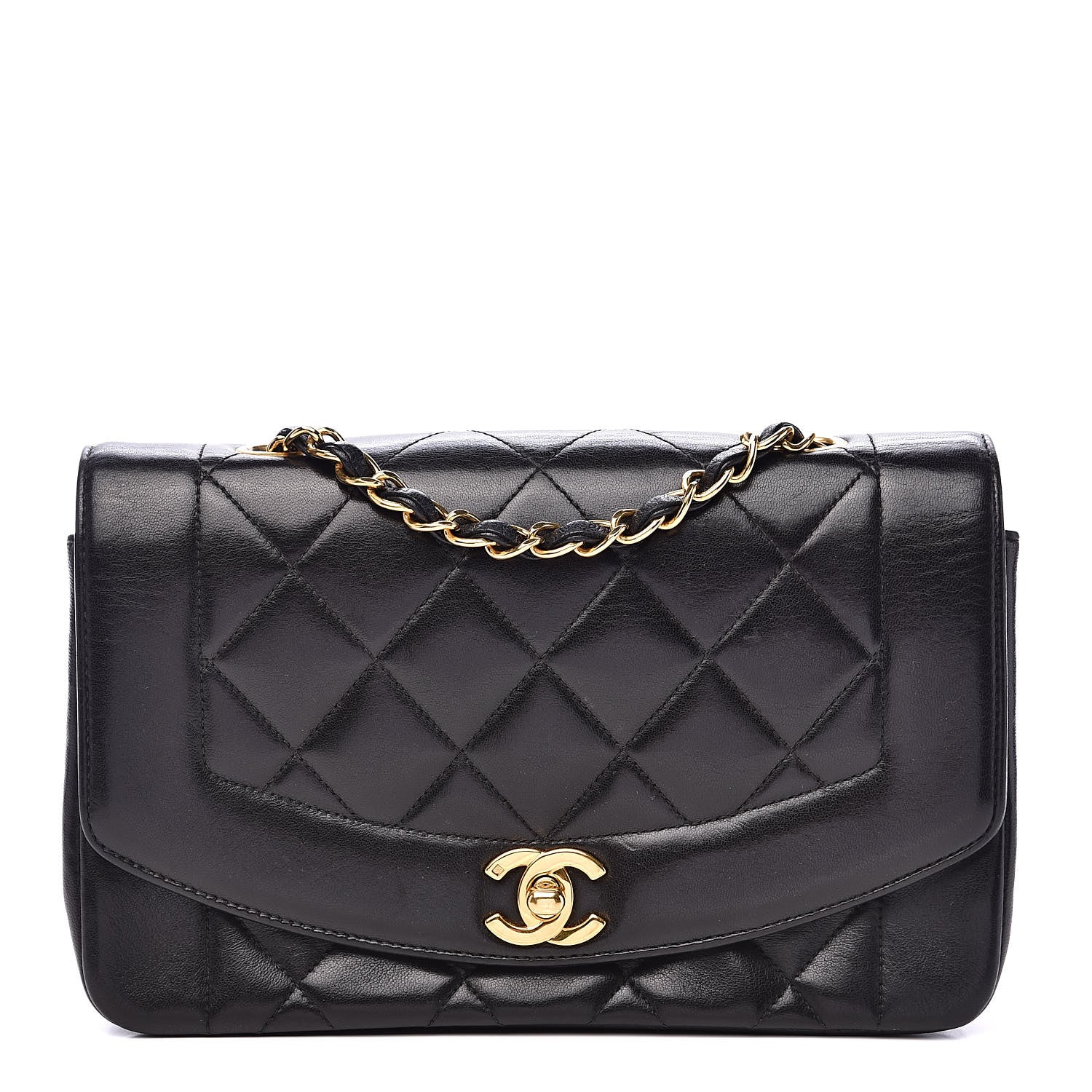 Chanel Lambskin Quilted Small Single Flap Bag Black 1 of 14