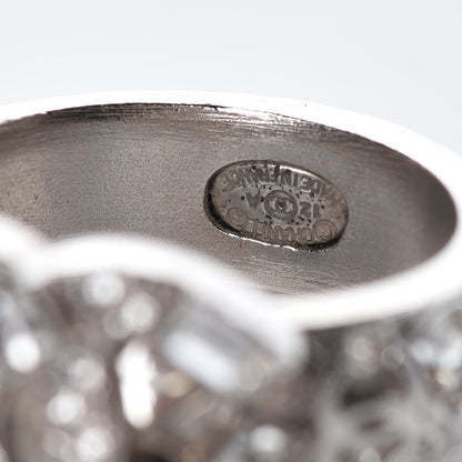 Chanel Crystal CC Ring 5.25 Silver 5 of 7
