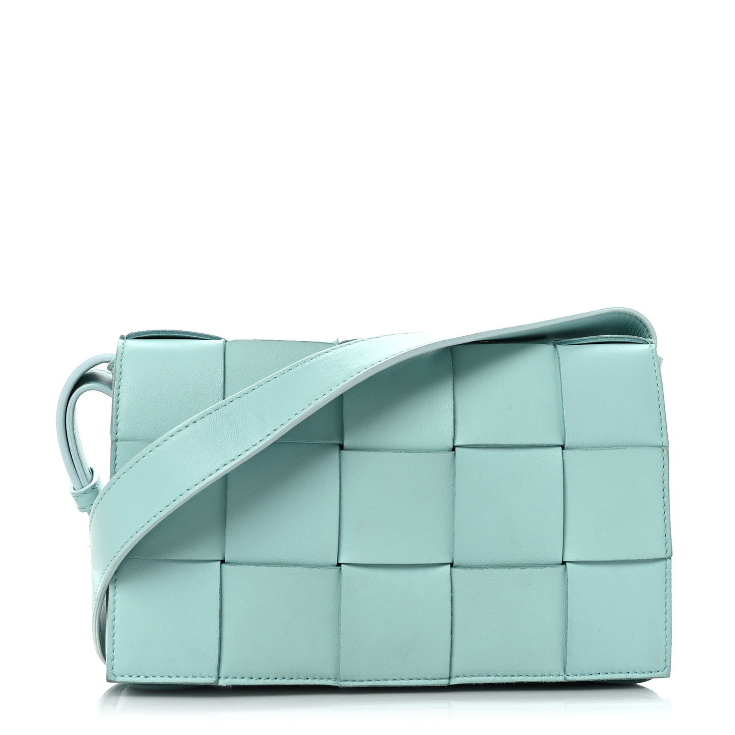 Lambskin Maxi Intrecciato Cassette Crossbody Bag Ice