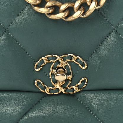 Chanel Lambskin Quilted Medium Chanel 19 Flap Green 8 of 11