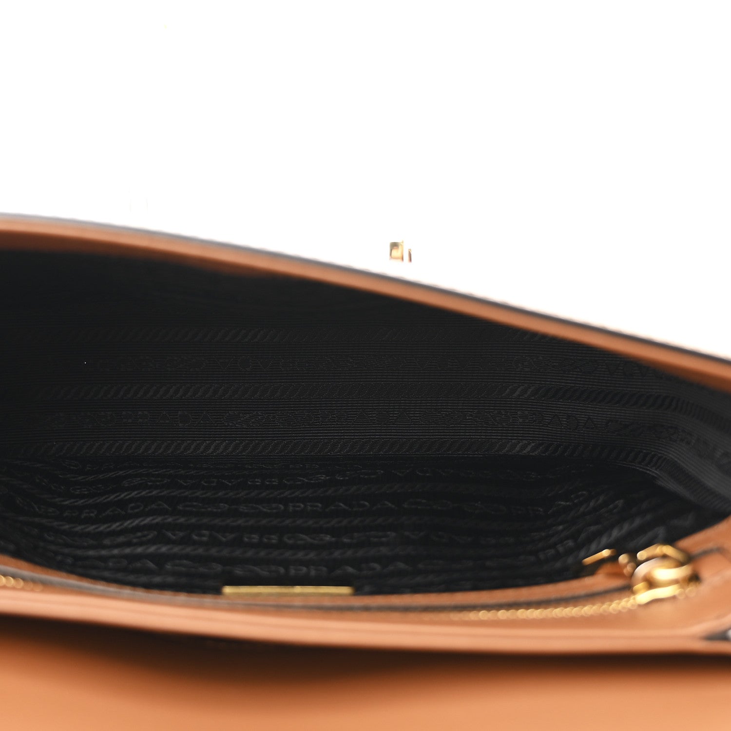 Prada Saffiano Lux Embleme Flap Shoulder Bag Cognac 5 of 12