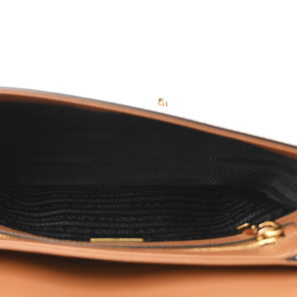 Prada Saffiano Lux Embleme Flap Shoulder Bag Cognac 5 of 12