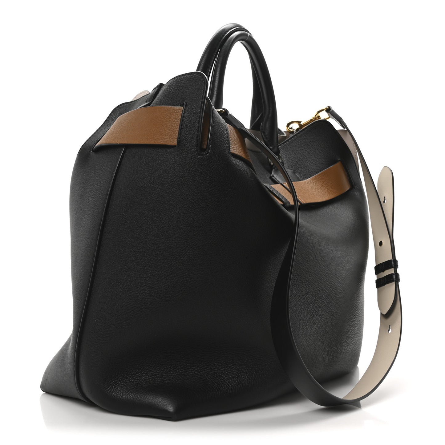 Marais Calfskin Large Belt Bag Black