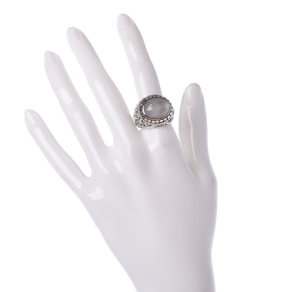 John Hardy Sterling Silver 18K Yellow Gold Quartz Dot Naga Ring 54 7 2 of 6