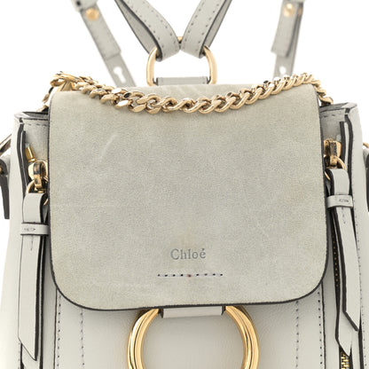 Chloe Suede Calfskin Mini Faye Backpack Airy Grey 8 of 12