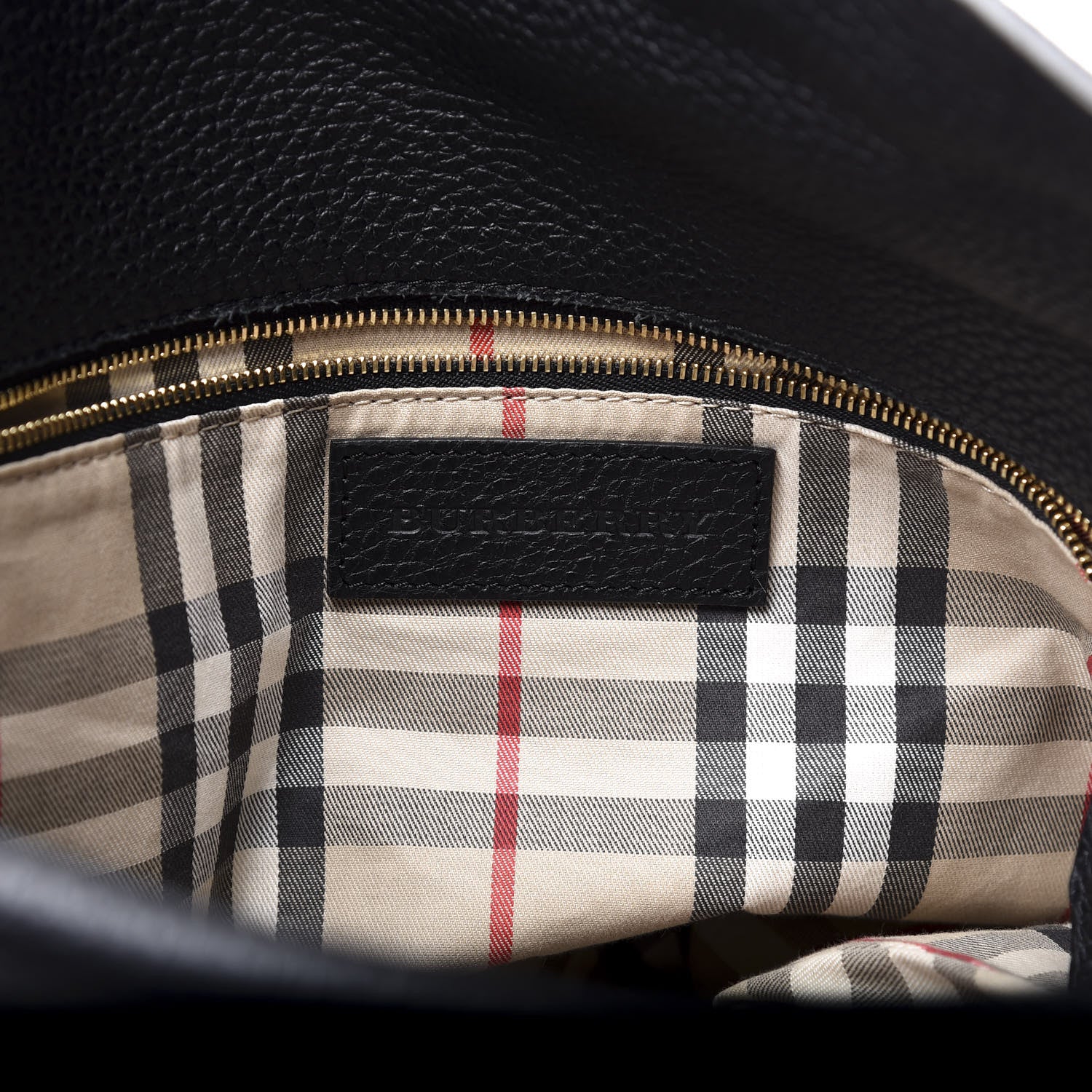 Burberry Grainy Calfskin Medium Cale Hobo Black 5 of 11