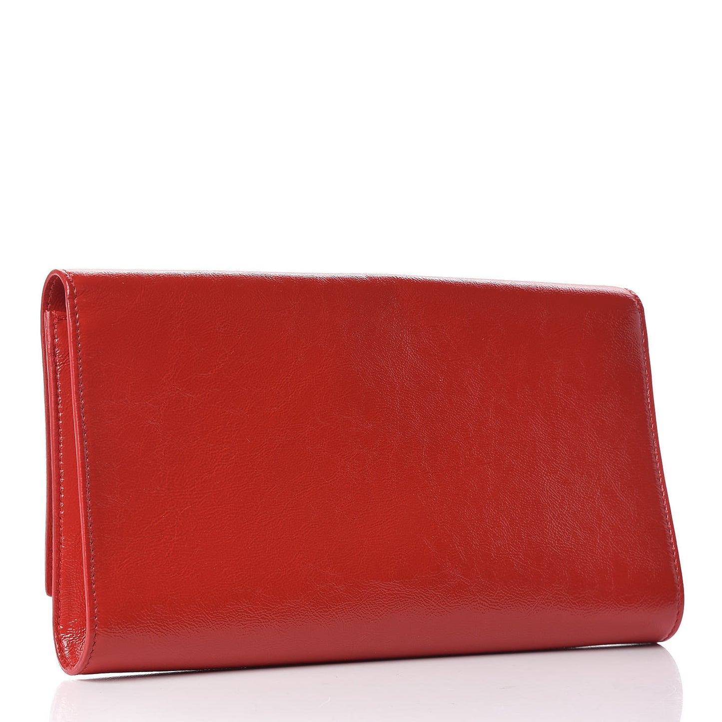 Textured Patent Monogram Large Belle De Jour Clutch Red