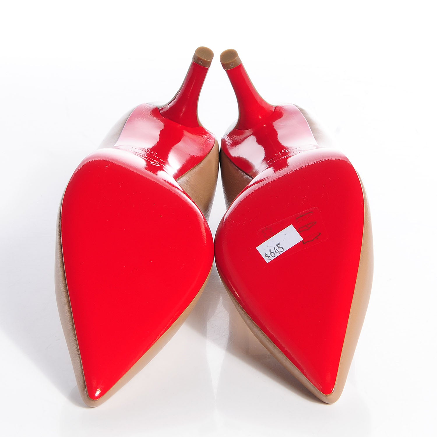 Christian Louboutin Kid Apostrophy 70 Pumps 36 Dune 6 of 6