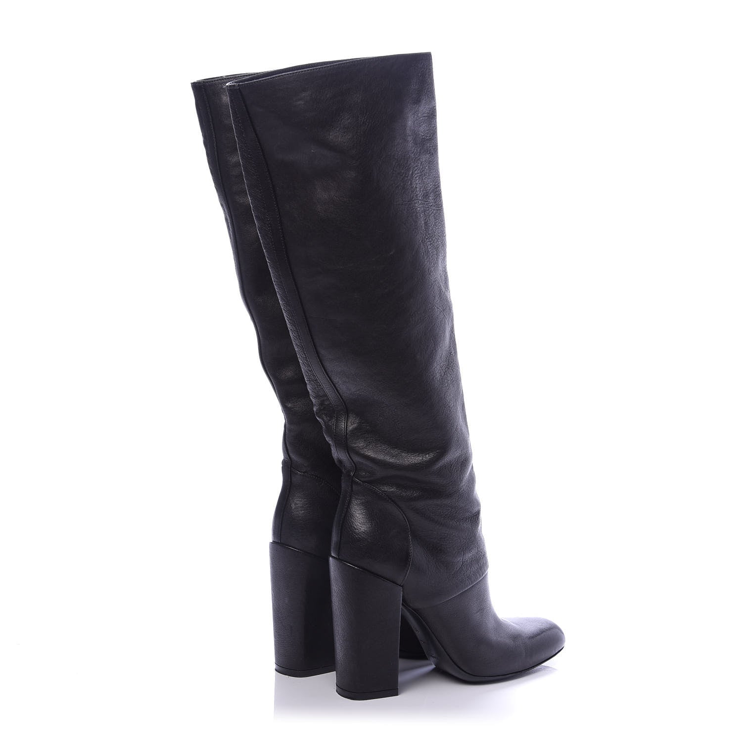 Saint Laurent Knee High Boots 38 Black 4 of 9