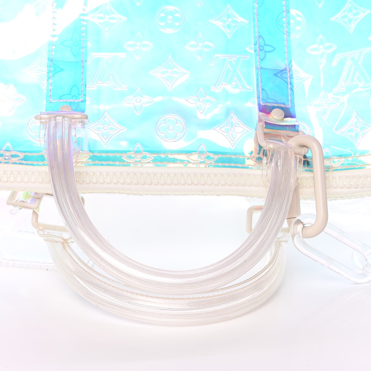 Louis Vuitton PVC Monogram Keepall Bandouliere 50 Iridescent Prism 10 of 11