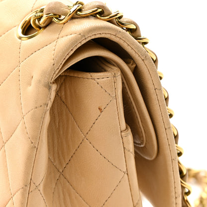 Chanel Lambskin Quilted Medium Double Flap Beige 23 of 26