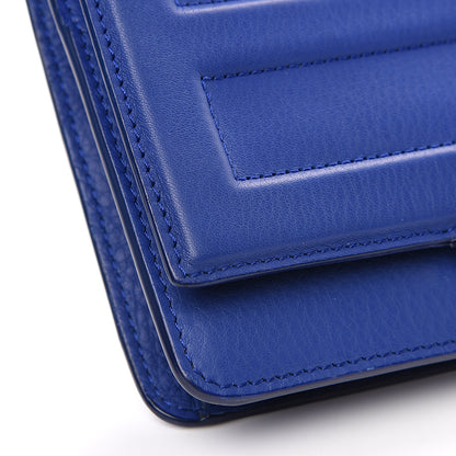 Fendi Vitello Flamingo Tube Wallet on Chain Blue Neon 7 of 9