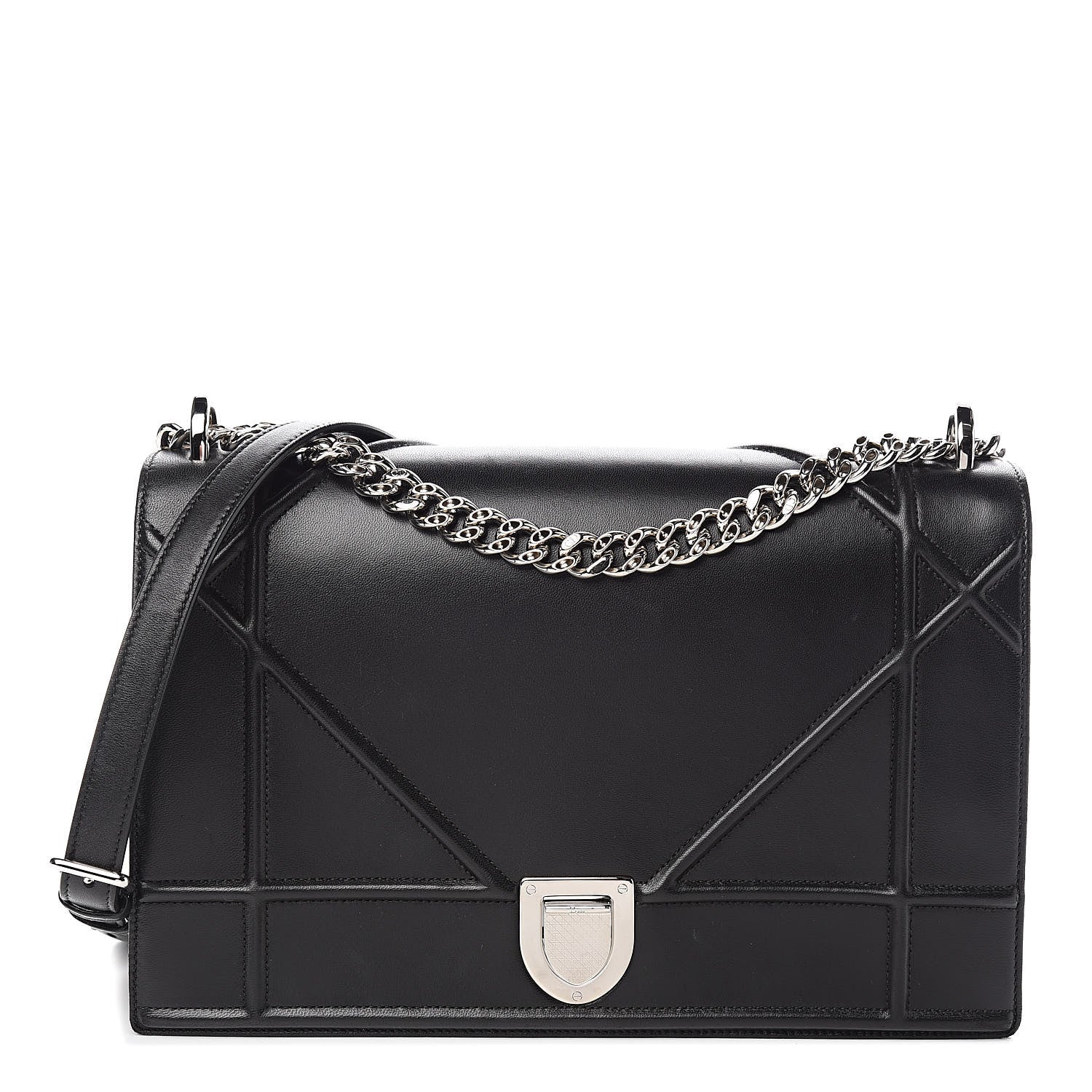 Christian Dior Lambskin Large Diorama Flap Bag Black 1 of 14