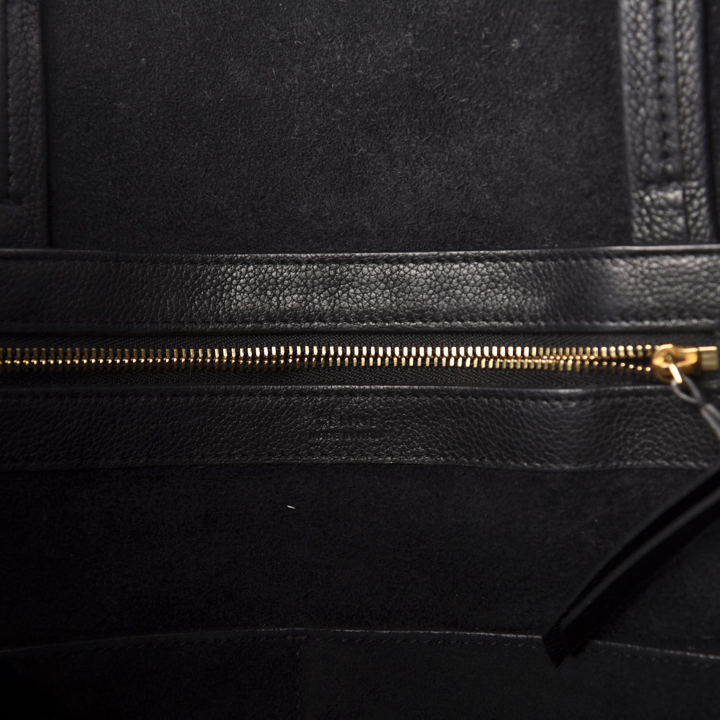 Soft Grained Calfskin Small Belt Cabas Phantom Black