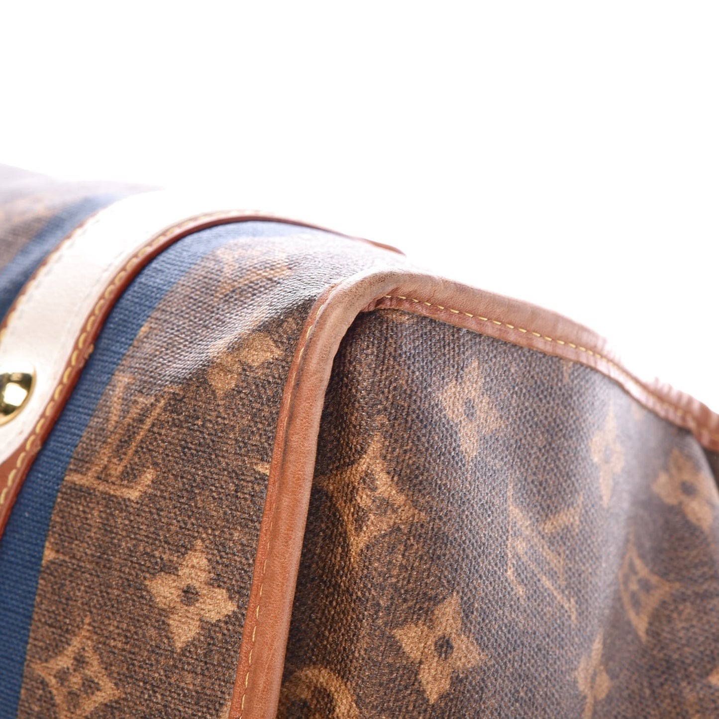 Monogram Rayures Tisse Sac GM Blue