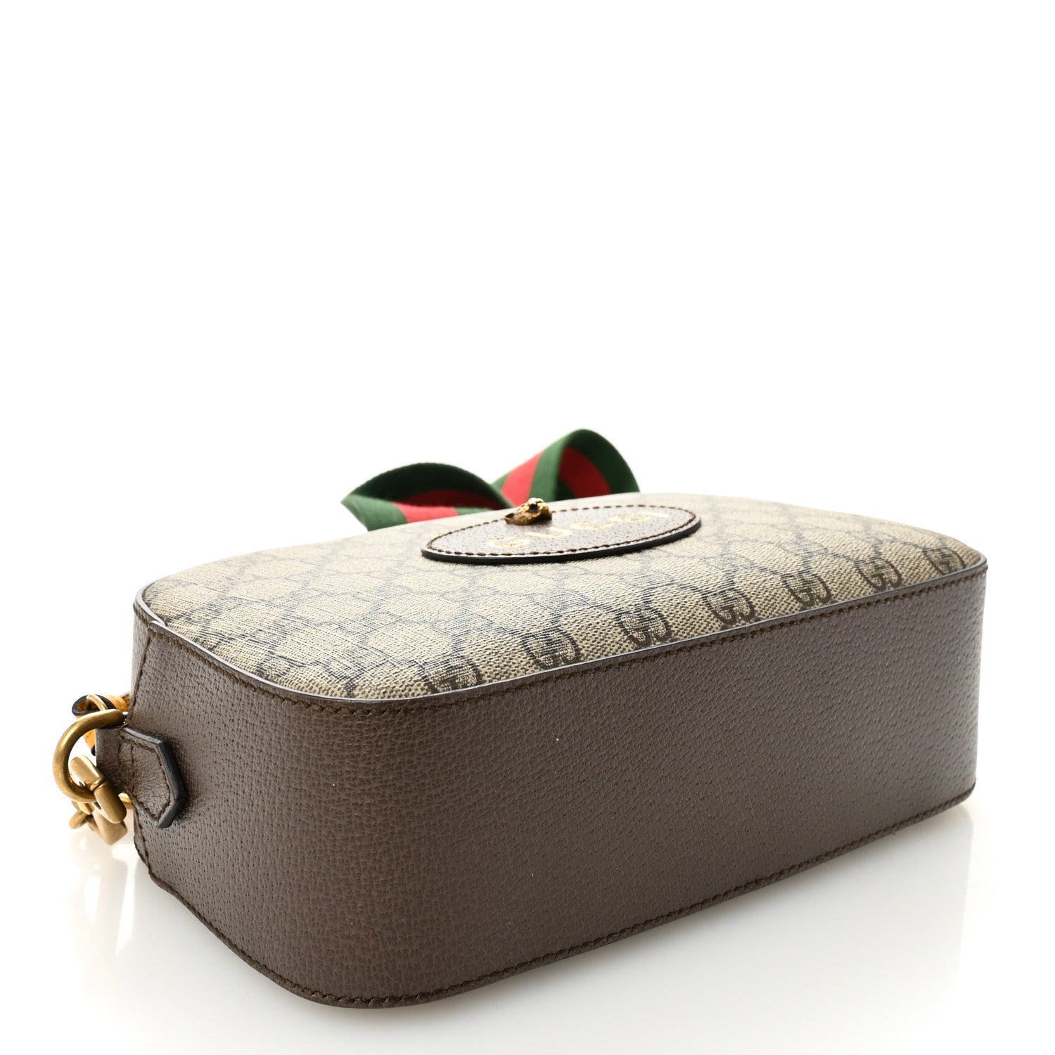 Gucci GG Supreme Monogram Web Neo Vintage Shoulder Bag Beige New Acero Crop 4 of 11