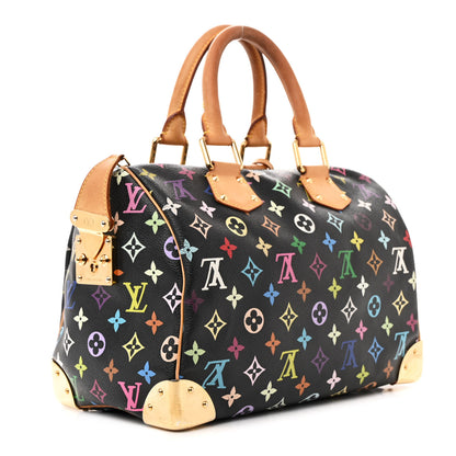 Louis Vuitton Monogram Multicolor Speedy 30 Black 3 of 13