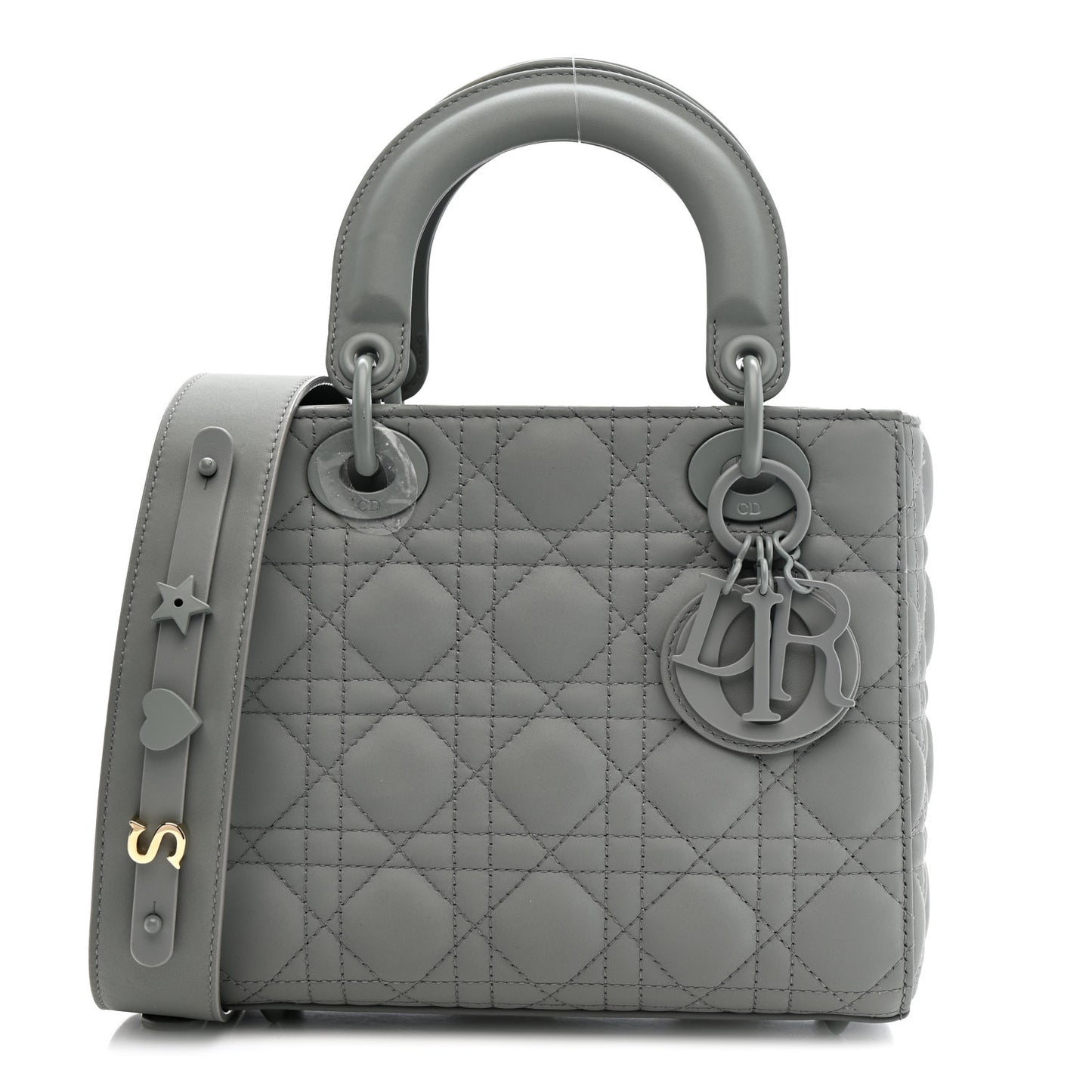 Ultra Matte Calfskin Cannage Small My ABCDior Lady Dior Gray