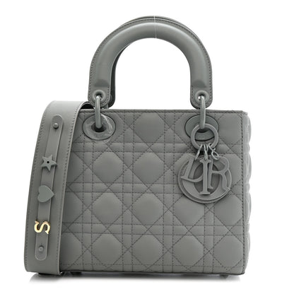 Christian Dior Ultra Matte Calfskin Cannage Small My ABCDior Lady Dior Gray 1 of 14