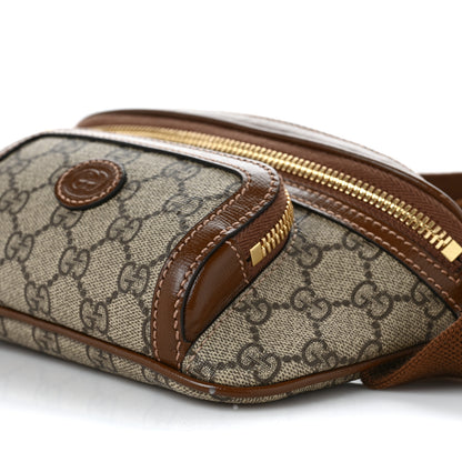 Gucci GG Supreme Monogram Textured Calfskin Retro Interlocking G Belt Bag Beige Ebony Brown Sugar 8 of 8