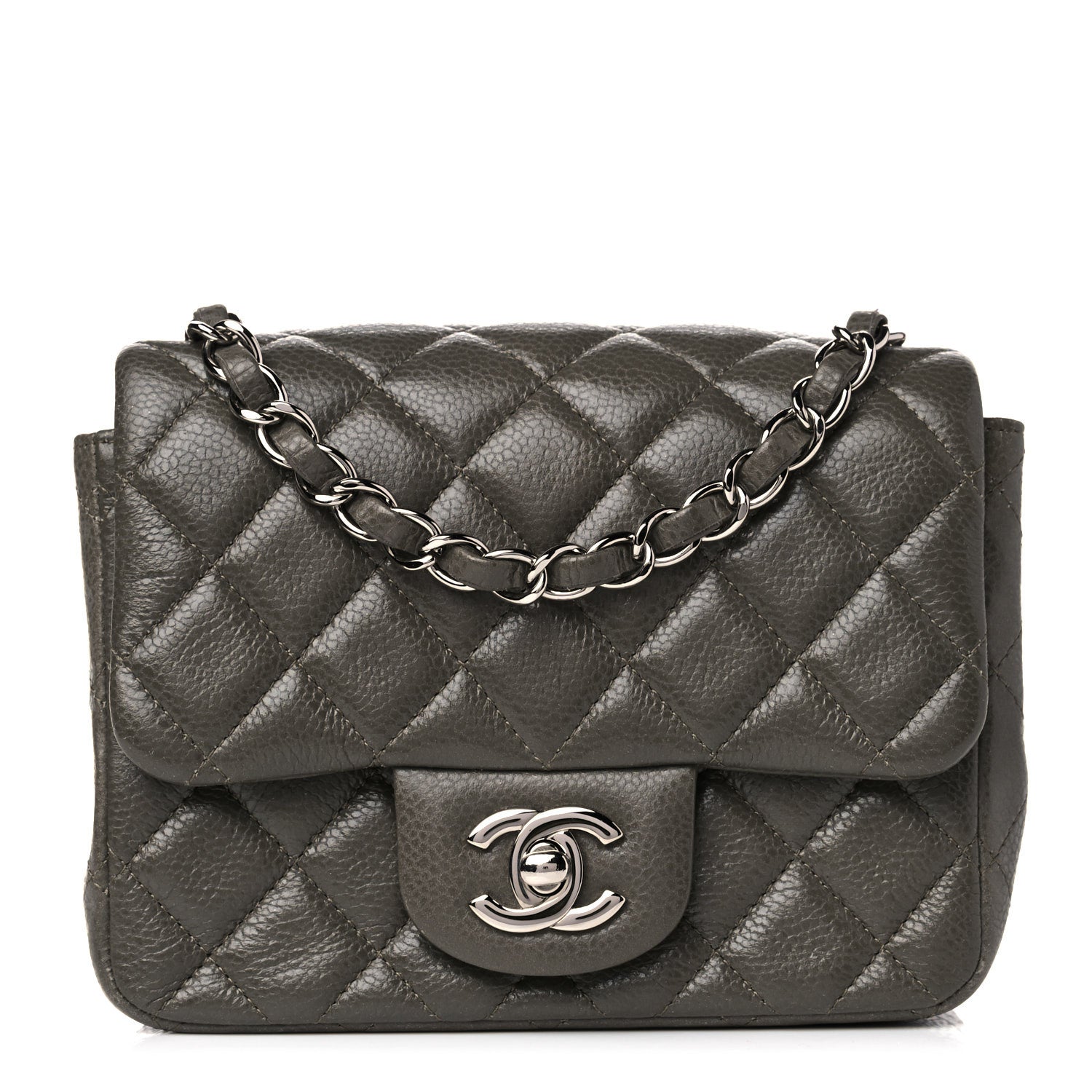Chanel Caviar Quilted Mini Square Flap Dark Charcoal 1 of 16