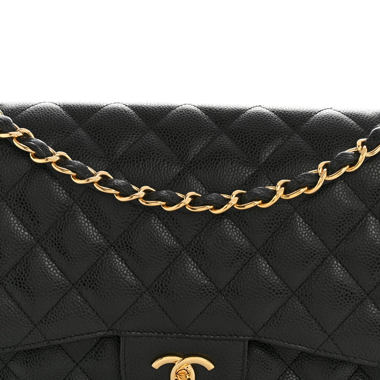 Chanel Caviar Quilted Jumbo Double Flap Black 9 of 15