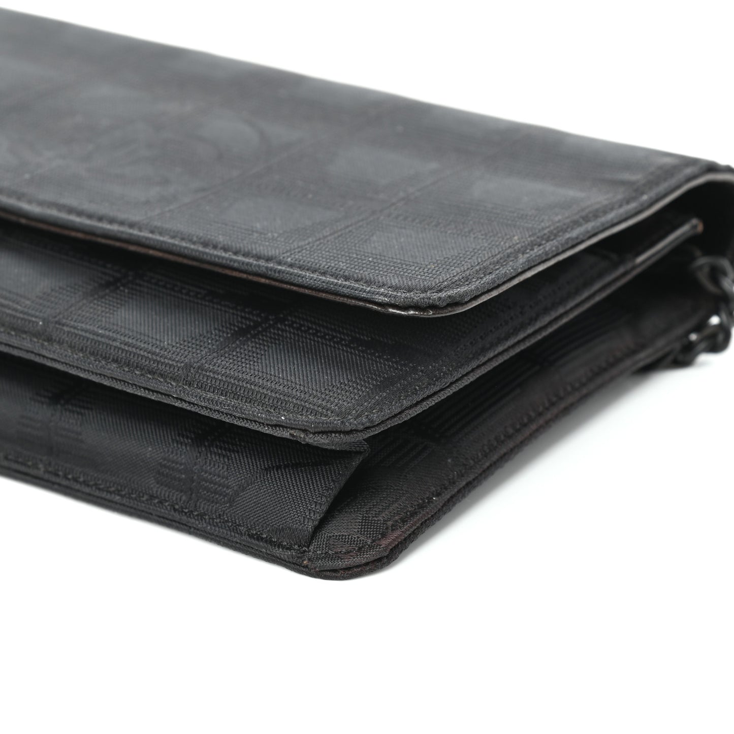 Nylon Travel Wallet On Chain WOC Black