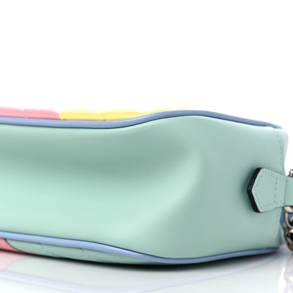 Gucci Calfskin Matelasse Diagonal Small GG Marmont Chain Shoulder Bag Multicolor Pastel 9 of 10