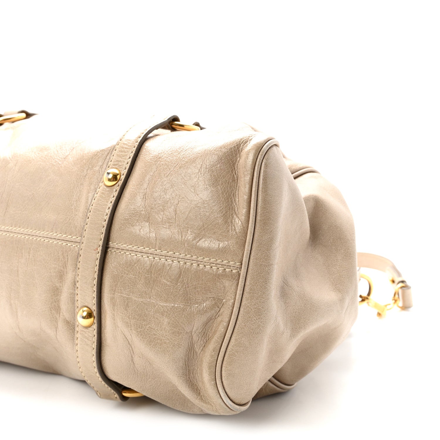 Miu Miu Vitello Lux Medium Bow Bag Grey 9 of 9