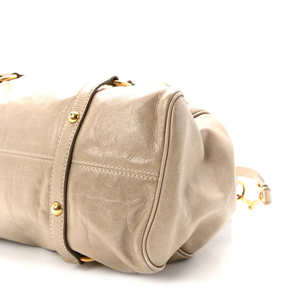 Miu Miu Vitello Lux Medium Bow Bag Grey 9 of 9