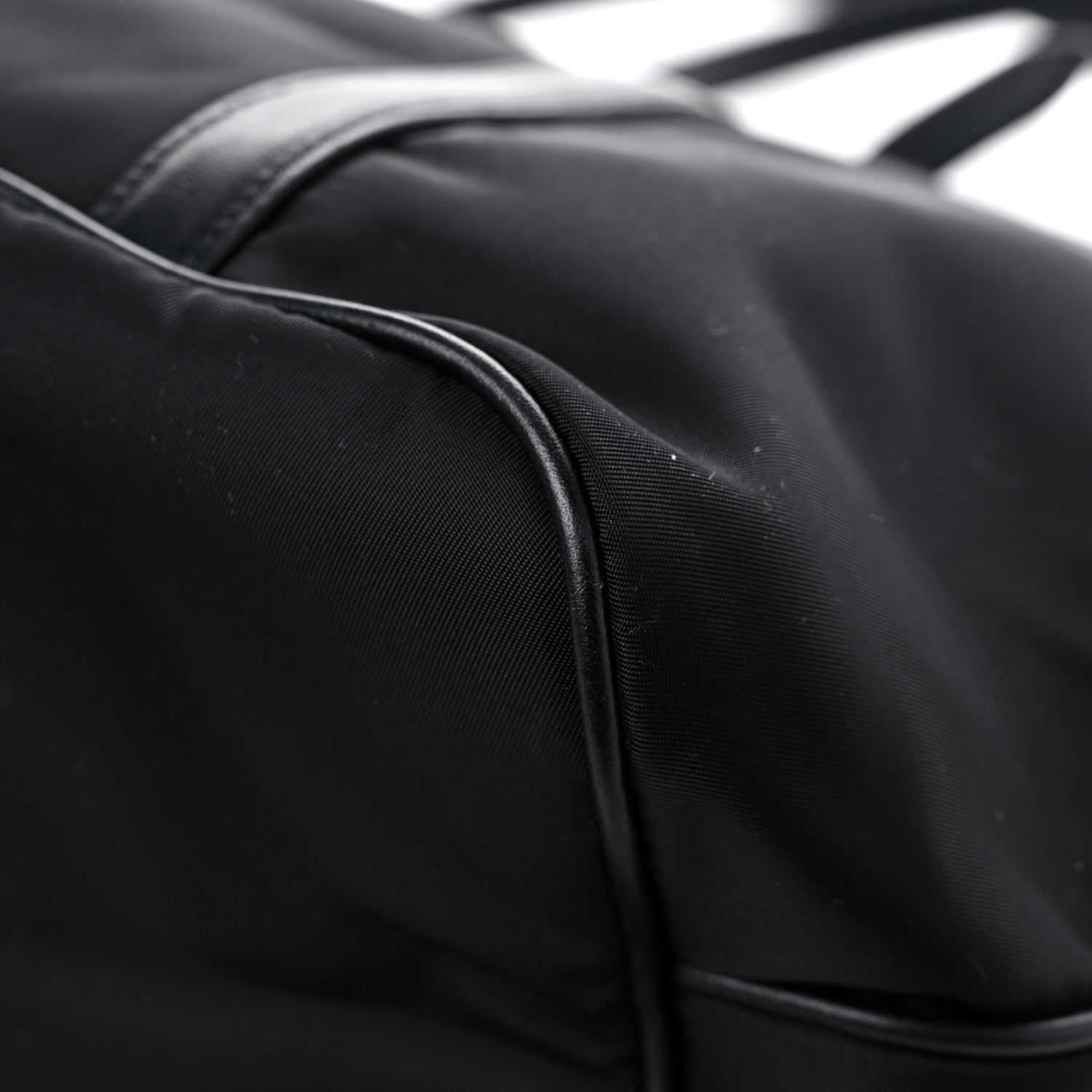 Prada Tessuto Nylon Calfskin Shopping Tote Black 10 of 12