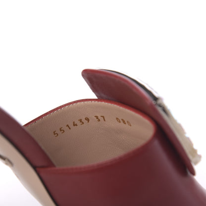 Gucci Malaga Kid Crystal Square G Madelyn Mules 37 Romantic Cerise 8 of 10