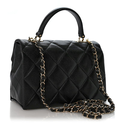 Chanel Caviar Quilted Mini Retro Twist Top Handle Flap Black 3 of 11
