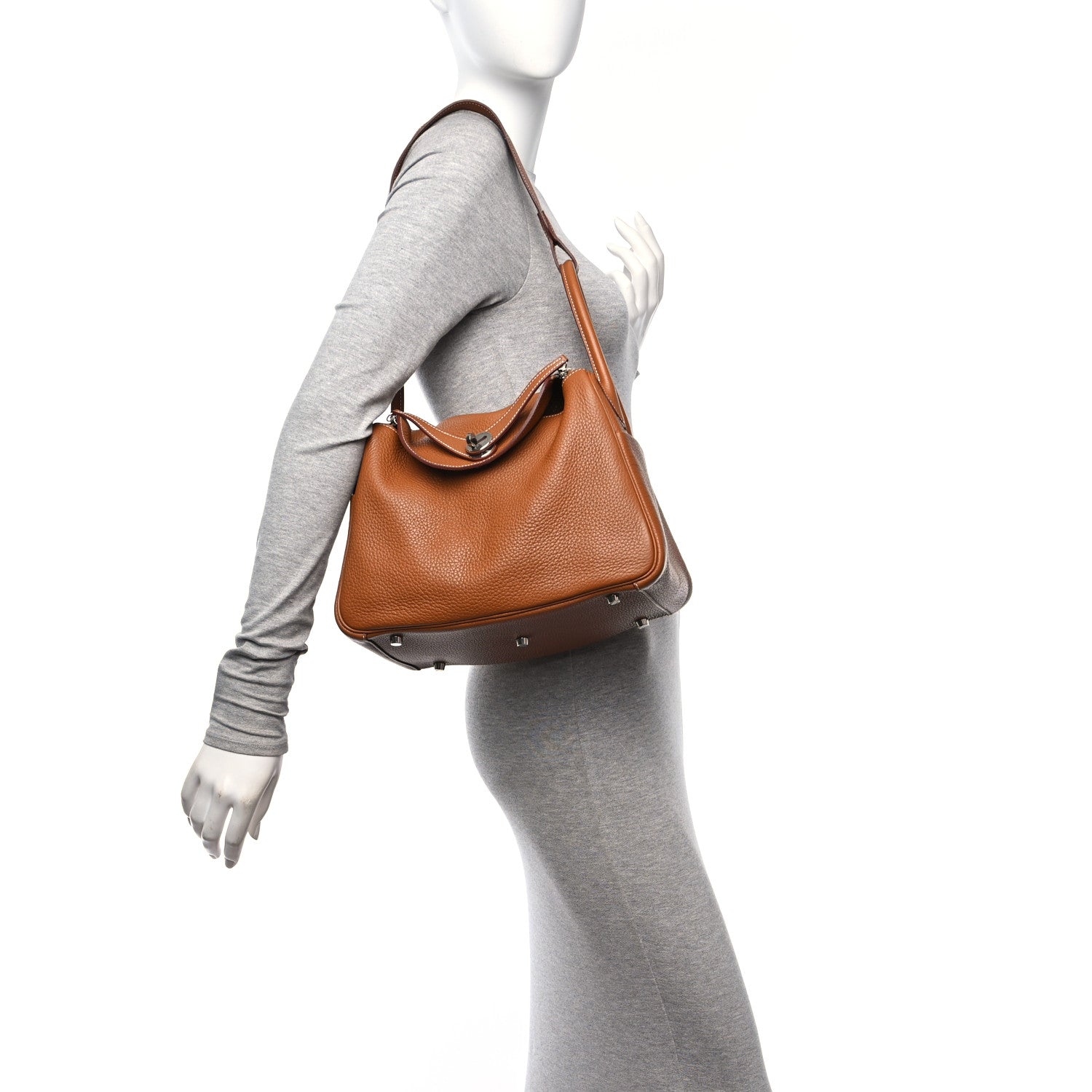 Hermes Taurillon Clemence Lindy 30 Gold 2 of 10