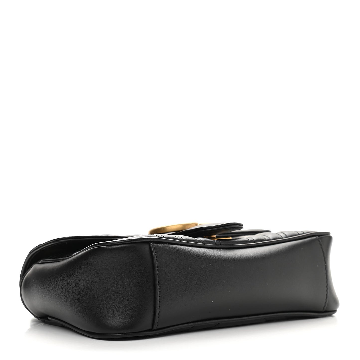 Calfskin Matelasse Mini GG Marmont Shoulder Bag Black