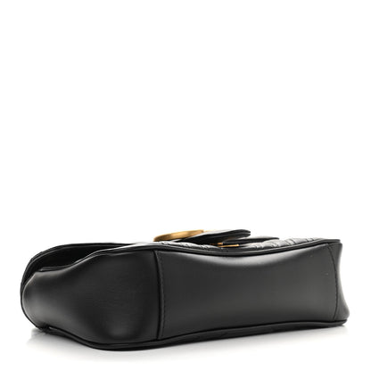 Gucci Calfskin Matelasse Mini GG Marmont Shoulder Bag Black 4 of 10