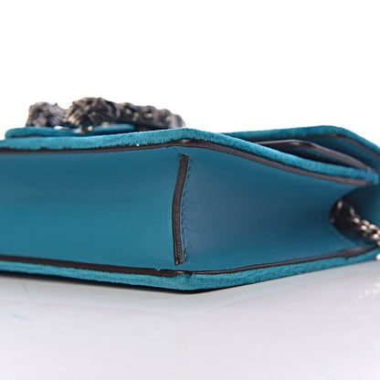 Gucci Velvet Super Mini Dionysus Shoulder Bag Pavone Cyan 9 of 10