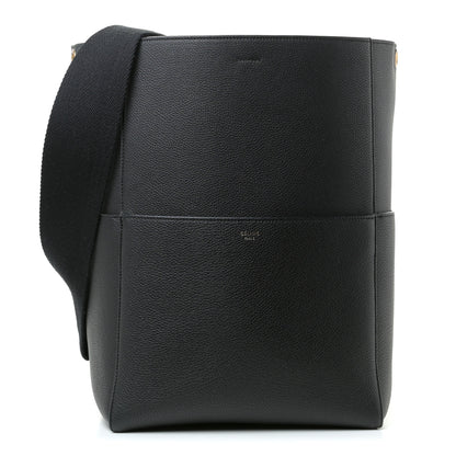 Celine Soft Grained Calfskin Sangle Bucket Bag Black 1 of 7